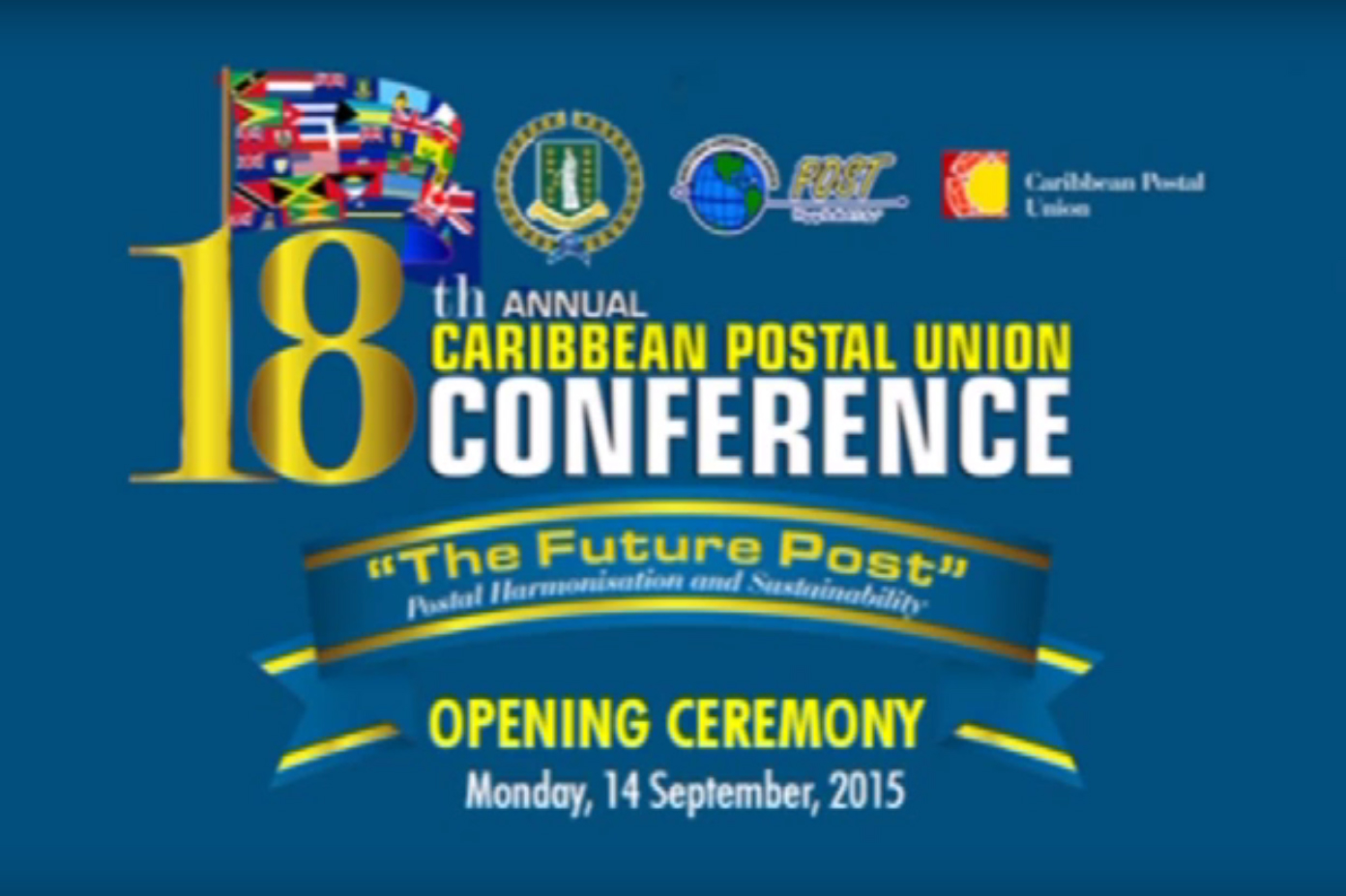 Photo of CCLEC Pernamant Secretary addresses the Caribbean Postal Union’s Council of Ministers at the 18th Annual Conference.