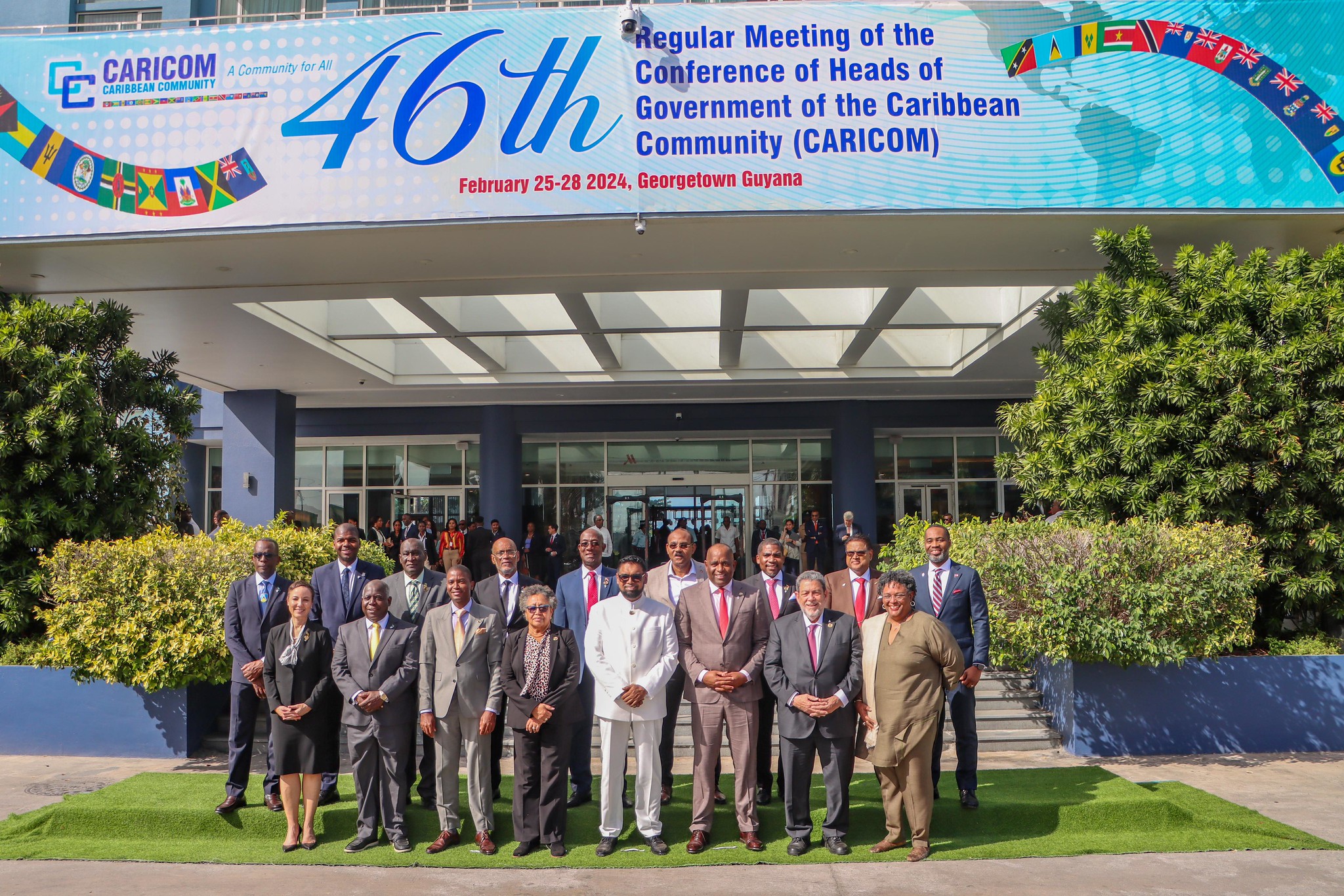 Heads of Government at the 46th Regular Meeting of the Conference of Heads of Government of CARICOM, Georgetown Guyana
