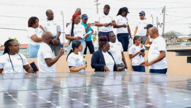 Photo of University of Guyana students tour Solar Photovoltaic Power Generation Plant at CARICOM Secretariat