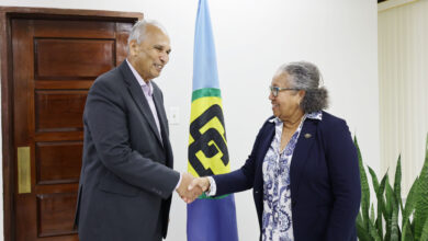 Photo of CARICOM Secretary-General receives courtesy visit from Guyana’s Dr Muhammad Ibrahim, candidate for Director-General of IICA