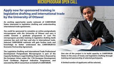 Photo of Open Call for the CARIFORUM Legislative Drafting and International Trade Professional Development Postgraduate Microprogram