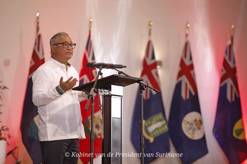 Prime Minster of Belize, the Hon John Briceno addresses the opening of the 43rd Regular Meeting of the CARICOM Heads of Government
