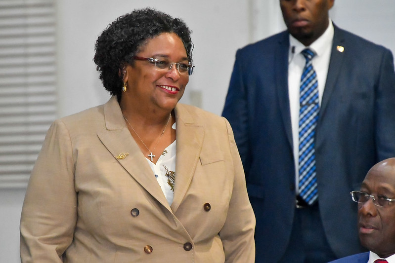 Chair of CARICOM, PM Mia Mottley of Barbados, at the opening on Tuesday