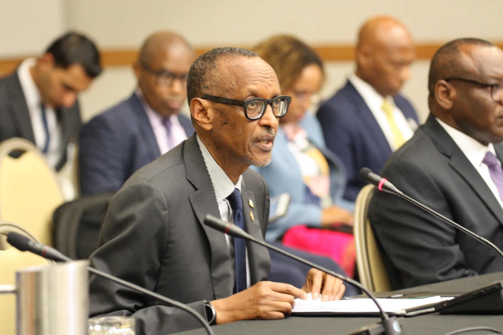 President of the Republic of Rwanda, His Excellency Paul Kagame makes remarks at the engagement with CARICOM Heads of Government in Trinidad and Tobago