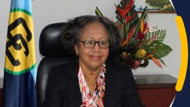 Photo of Message by Dr. Carla Barnett, CARICOM Secretary-General on the occasion of the 13th Observance of Caribbean Statistics Day, 15 October 2021