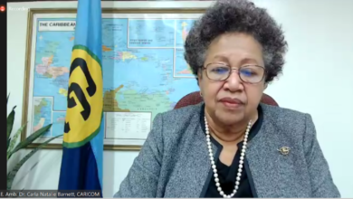 Photo of Keynote Address by CARICOM Secretary-General Dr Carla Barnett to the Regional Conference of the ‘Closing the Circle: Marine Debris, Sargassum and Marine Spatial Planning Research and Capacity Building Programme, Dominica, 5 April 2022