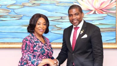 Photo of Prime Minister Drew Engages in Bilateral Talks with the Republic of Ghana’s Minister of Foreign Affairs and Commonwealth Secretary-General Candidate, Honourable Shirley Botchwey