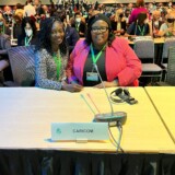 Ms. Shunae Samuels and Ms. Teshia Jn Baptiste, representatives of the CARICOM Secretariat at the Opening Ceremony of CBD COP15 in Montreal Ms. Shunae Samuels and Ms. Teshia Jn Baptiste, representatives of the CARICOM Secretariat at the Opening Ceremony of CBD COP15 in Montreal
