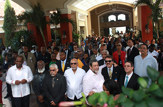 Photo of “Celebrating CARICOM” Day with the CARICOM song!