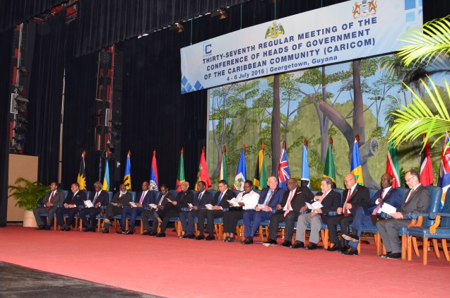 Photo of Communiqué issued at the conclusion of The Thirty-Seventh Regular Meeting of the Conference of Heads of Government of the Caribbean Community (CARICOM), 4-6 July 2016, Georgetown Guyana