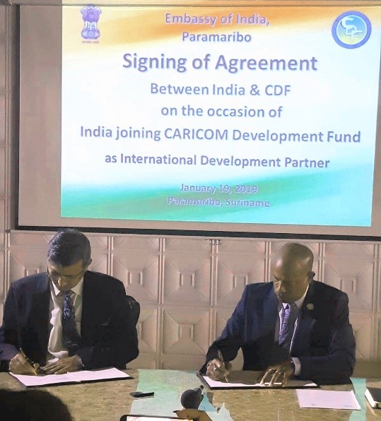 Photo of CARICOM Development Fund (CDF) Signs US$ 1 million Contribution Agreement with Government of India