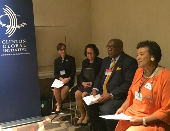 Photo of PM Harris speaks at Clinton Global Initiative event