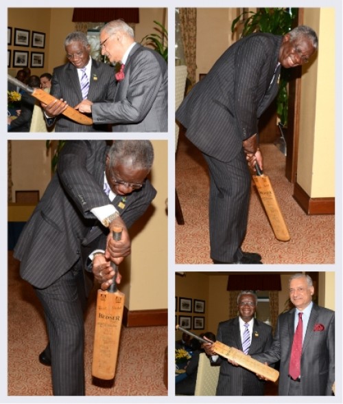 Photo of CARICOM Chairman receives commemorative bat