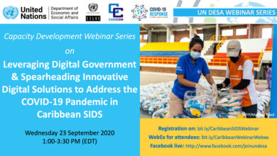 Photo of Webinar on: Leveraging Digital Government and Spearheading Innovative Digital Solutions to address the COVID-19 Pandemic in Caribbean SIDS