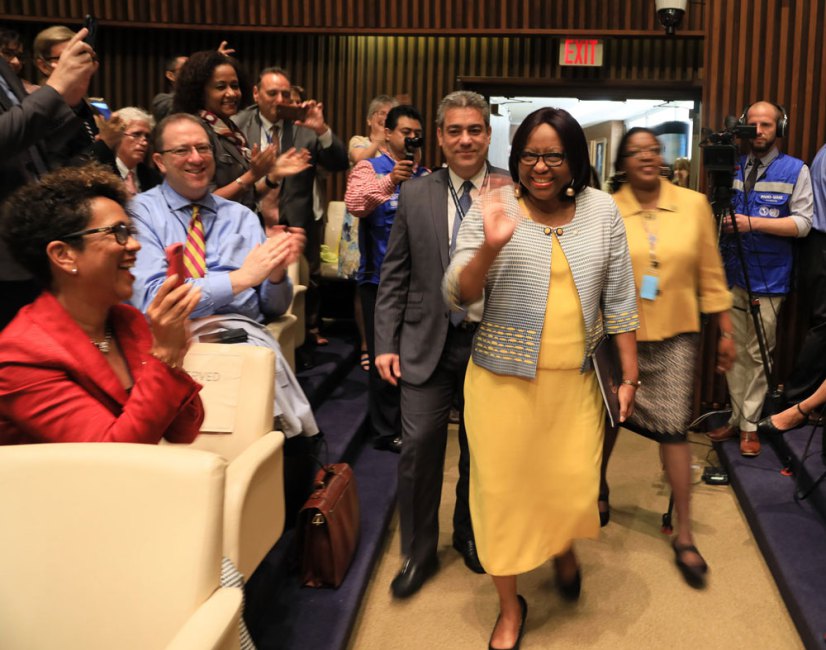 Photo of Dominican Dr. Carissa Etienne re-elected for second term as PAHO Director