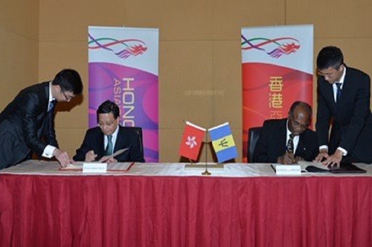 Photo of Barbados and Hong Kong sign air services agreement