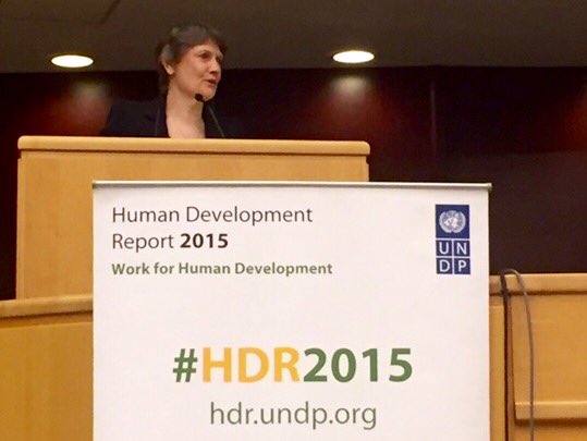 Photo of Speech at the launch of the 2015 Human Development Report