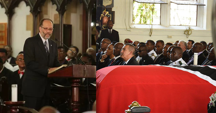 Photo of CARICOM’s SG reads tribute at Manning’s funeral