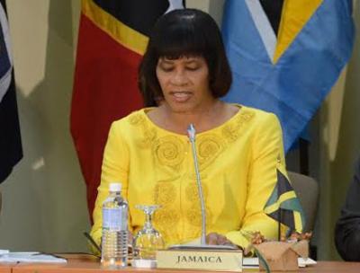 Photo of Opening Statement by The Most Honourable Portia Simpson Miller, ON, MP Prime Minister of Jamaica, CARICOM-USA Summit, 9th April 2015, Kingston, Jamaica