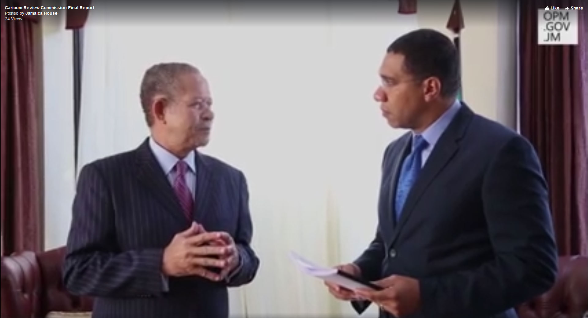 Photo of Jamaica’s Prime Minister receives CARICOM Review Commission report – VIDEO