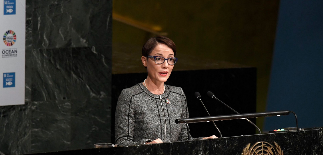 Photo of Address by Jamaica’s Minister of Foreign Affairs and Foreign Trade Hon. Kamina Johnson Smith to the Plenary Session of the UN Oceans Conference, Tuesday 6 June