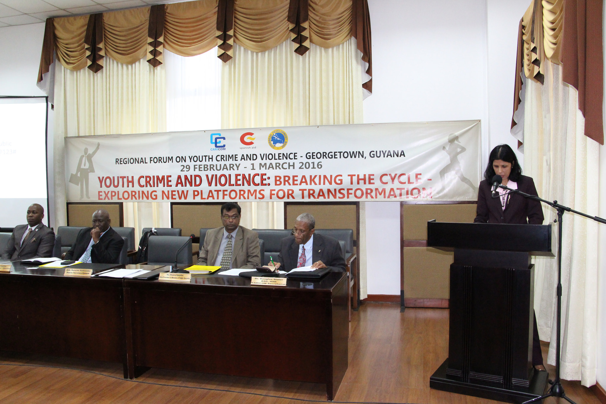 Photo of Remarks By Dr Manorma Soeknandan Deputy Secretary General, Caricom Secretariat At The Caricom Regional Forum Of Youth Crime And Violence, Arthur Chung Conference Centre, Liliendaal, Greater Georgetown, Guyana  29 February – 1 March 2016
