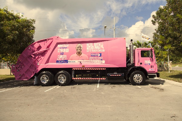 Photo of Big Pink Garbage Truck Saving Lives in The Bahamas