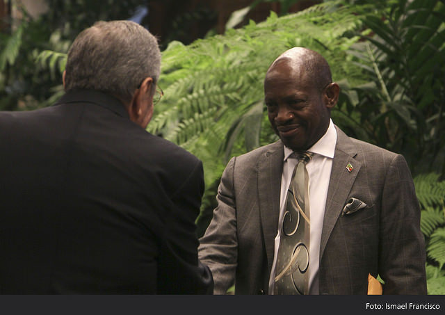 Photo of PM Douglas in Havana for  Fifth CARICOM-Cuba Summit