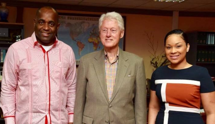 Photo of Former US President  William “Bill” Clinton arrives in Dominica