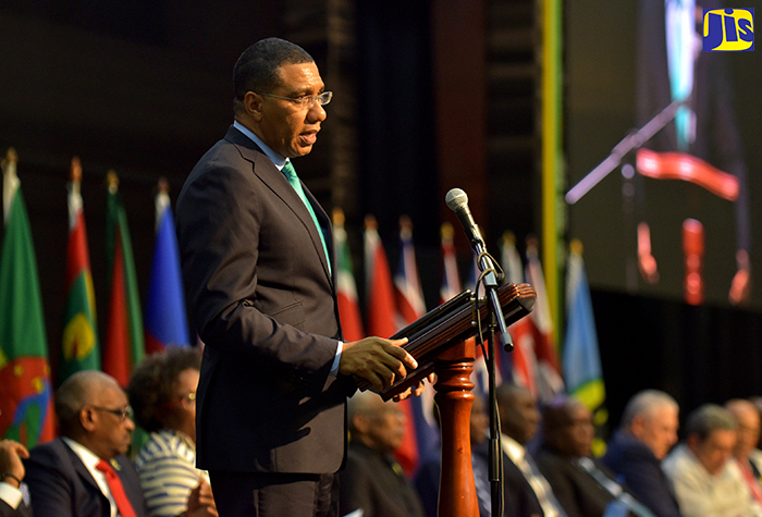 Photo of Opening Statement By the Most Hon. Andrew Holness, Chairman of the Conference of Heads of Governement of CARICOM