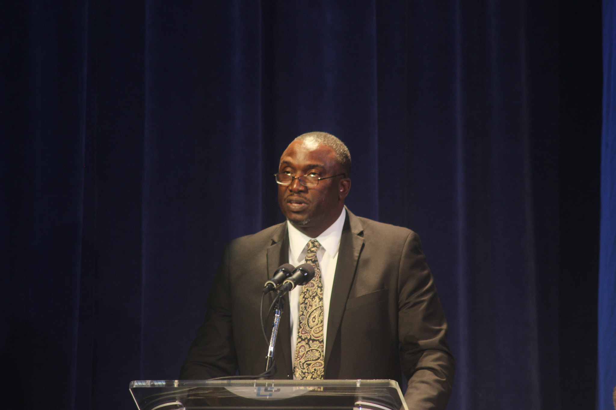 Photo of Address by the Hon. Donaldson Romeo Premier of Montserrat  at the Opening  of the  Thirty–Sixth Regular Meeting of the Conference of Heads of Government  of The Caribbean Community  Bridgetown, Barbados 2 July 2014