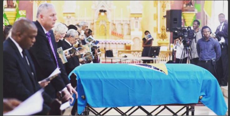 Photo of Derek Walcott laid to rest