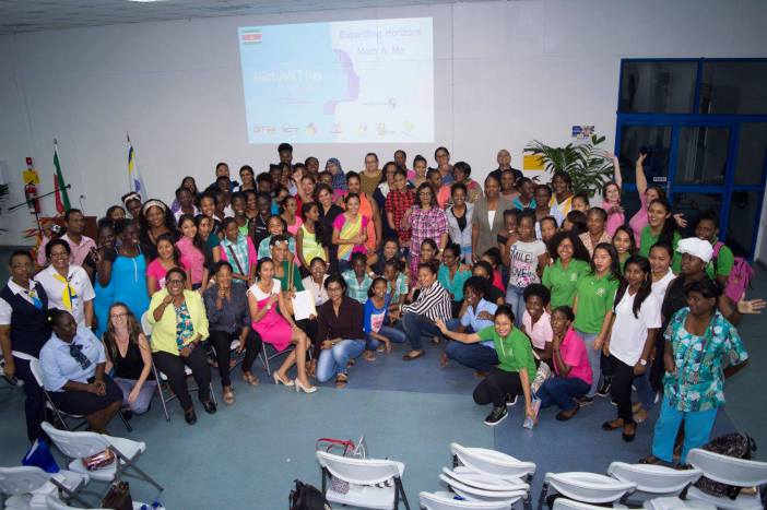 Photo of Suriname school library workers, daughters celebrate Girls in ICT Day