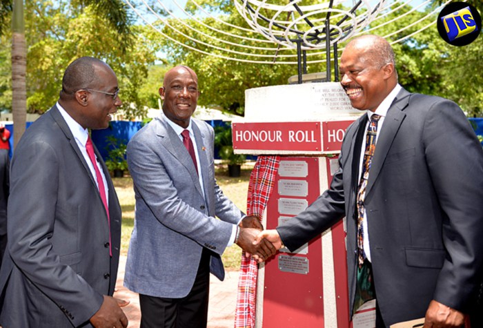 Photo of Dr. Rowley Inducted into PM’s Park of Honour at UWI