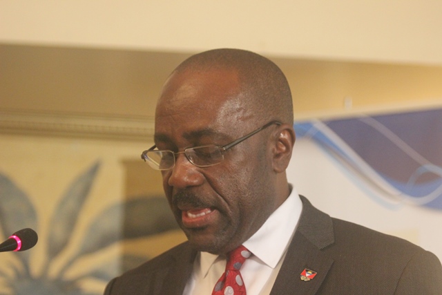 Photo of Presentation by Chair of CARIFORUM, Hon. E. P. Chet Greene, at the Launch of the EU-Caribbean Partnerships, Bridgetown, Barbados, 11 October 2022