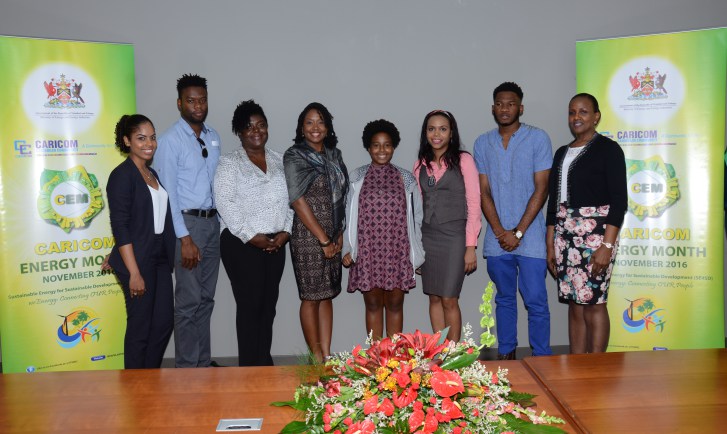 Photo of Trinidadian winners of CARICOM Energy Month contests get prizes