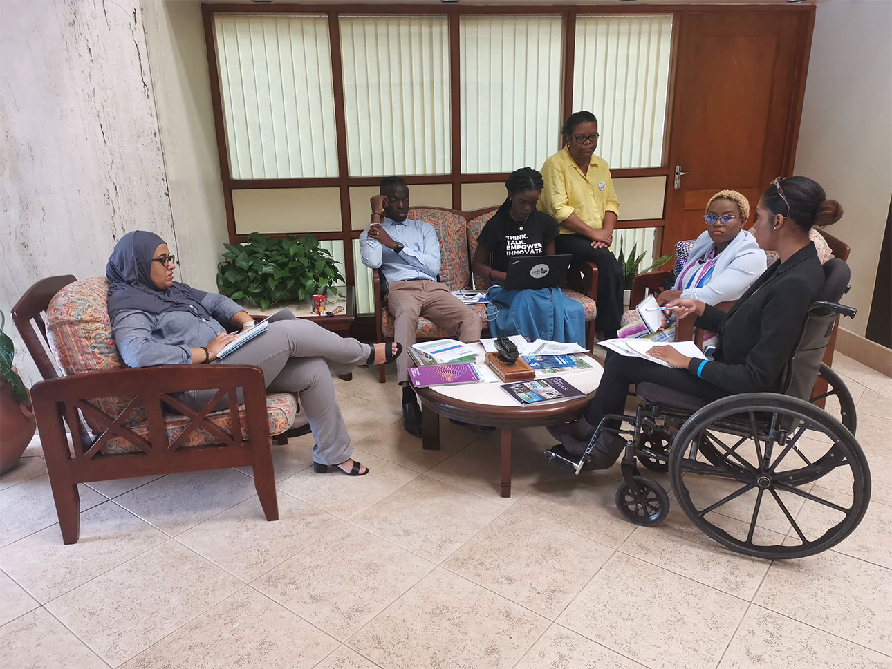 Youths participate in a focus group discussion during the consultations